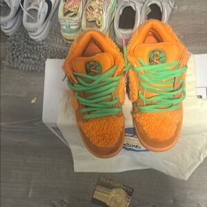 Orange and Green Grateful Dead Nike dunk Sneakers
